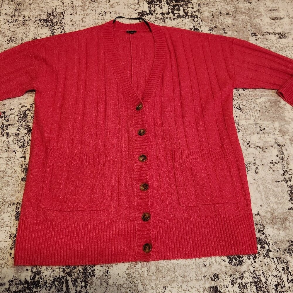 Hot pink cardigan